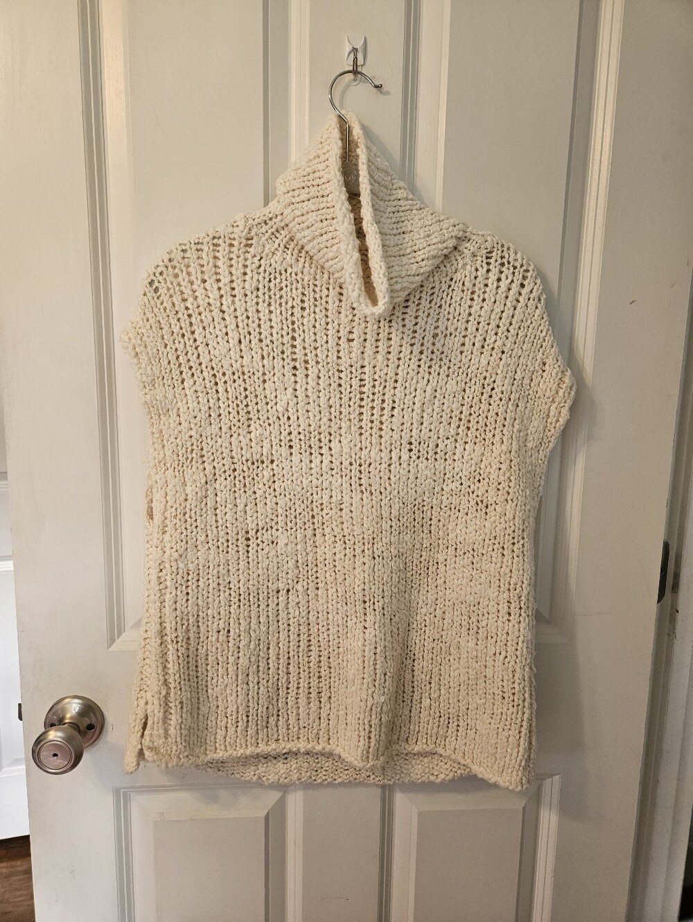 Eileen Fisher Cream Chunky Cowl-Turtleneck Sweater